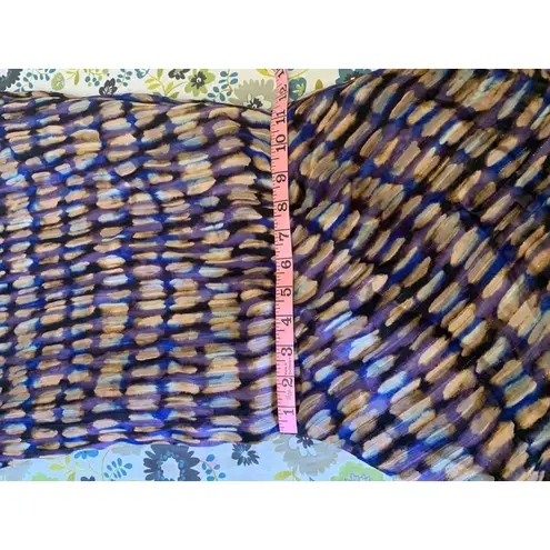 Lost + Wander Abstract Brushstroke Maxi Dress V Neck Spaghetti Strap Purple XS