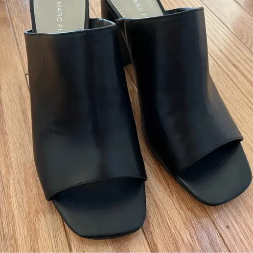 Marc Fisher  Women's Black Mules- Genuine Leather. Never worn! Size 9-1/2