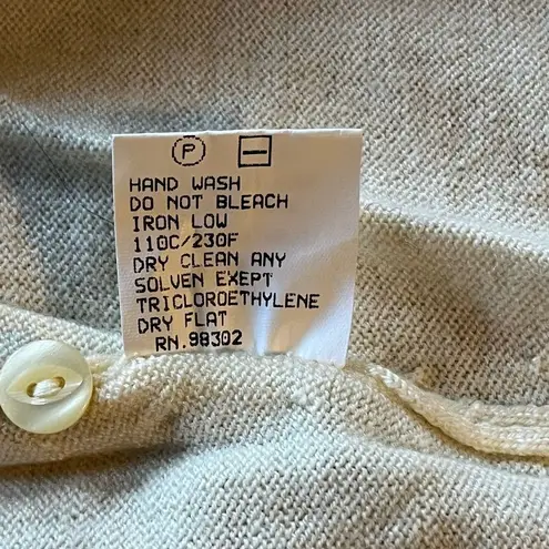 J. Lindeburg Italian Merino Wool V Neck Cardigan Sweater Size M