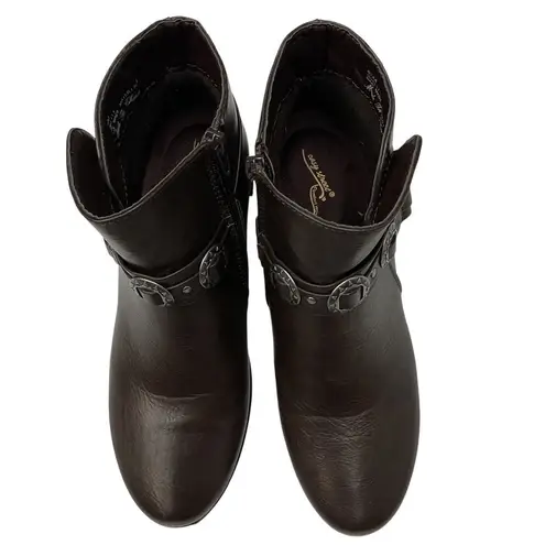 Easy Street Womens Comfort Wave Bailey Ankle Booties Brown Size 8.5 Western Vibe