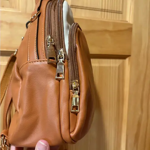 CLUCI Small Backpack Purse Vegan Leather Shoulder Bags travel mini women’s Tan