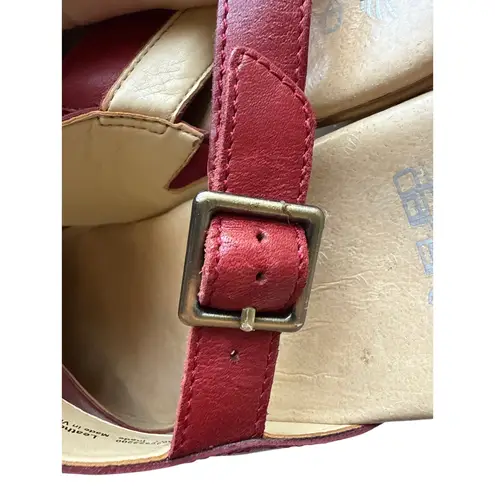 Dansko Women's Kristy Clog Sandals in Red Leather Size 37