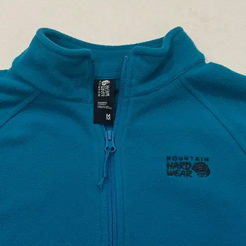 Mountain Hardwear Womens Fleece Jacket blue Teal Full Zip Polartec Size Medium