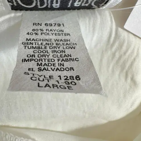 Vintage Gloria Lance Ivory Casual Blouse Size Large White