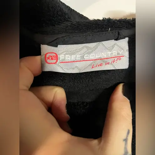 Free Country Insulated Polyester Fur Jacket Zipper Hoodie With Pockets Size XL