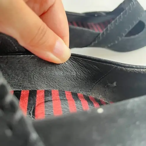 Camper Black Leather Mary Jane Heels Shoes Womens Size 37 US Size 7 Pump