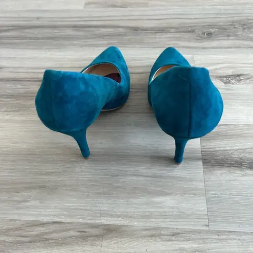 Audrey Brooke  8.5 Leather Turquoise Pumps