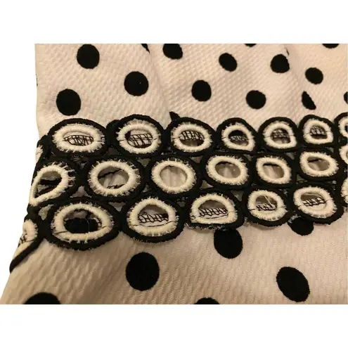 Fc Juniors Polka Dot Dress Formal PinUp Cutout Padded Holiday Wedding Sundress Black Size M