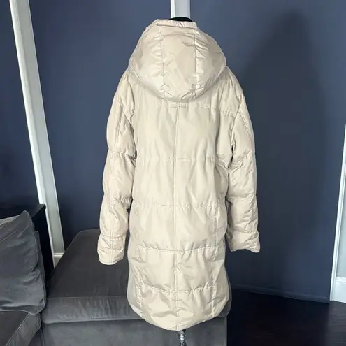 Vintage Beige Hooded Puffer Coat 725 Originals Mid Length Size EU44 (L/XL) *READ