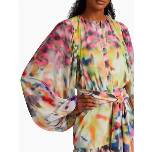 Alexis Leonie Colorful Crepe Belted Mini Dress NWT Size XS