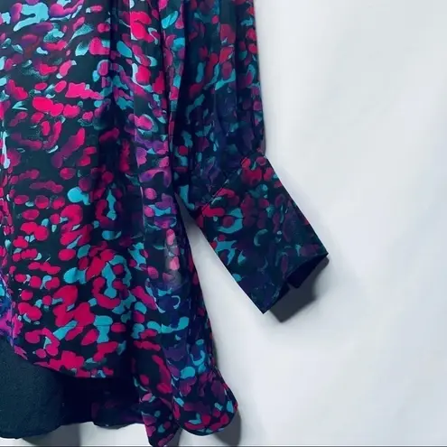 MM Couture by Miss Me Animal Print Tunic Blouse Size Small