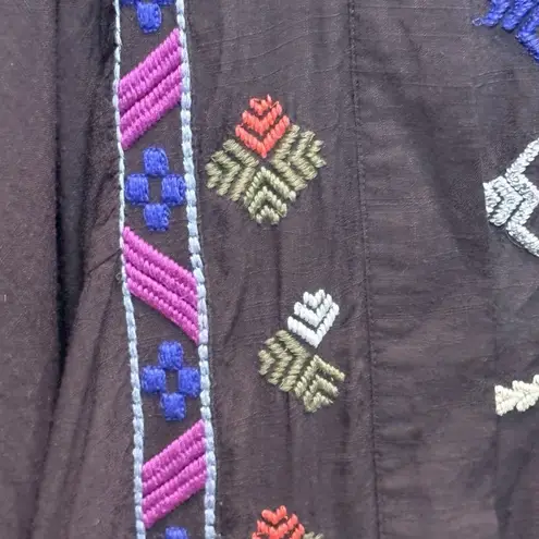 Tigerlily Amalia Embroidered Kimono Front Open Tunic Top S/M