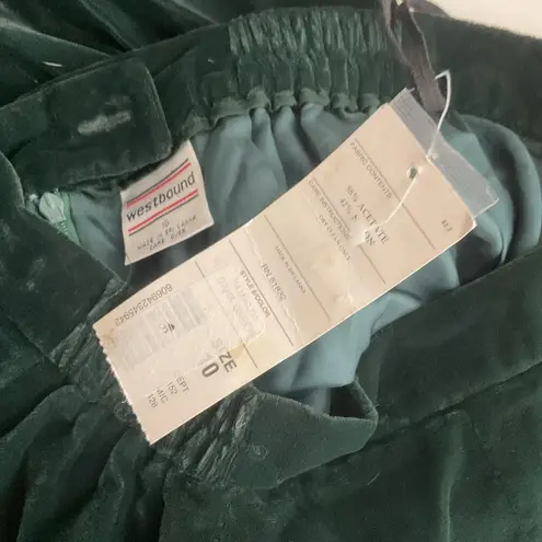 Westbound Vintage 90s Green Velvet Maxi Skirt Vampire Goth Size 10 Deadstock