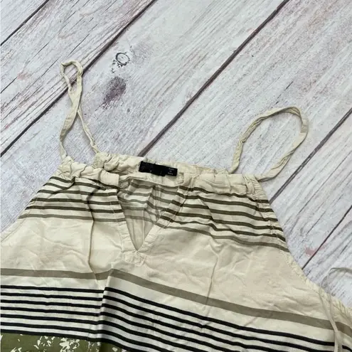 prAna Women's Parisol Midi Halter Sun Dress Olive Brown Modal Size Large