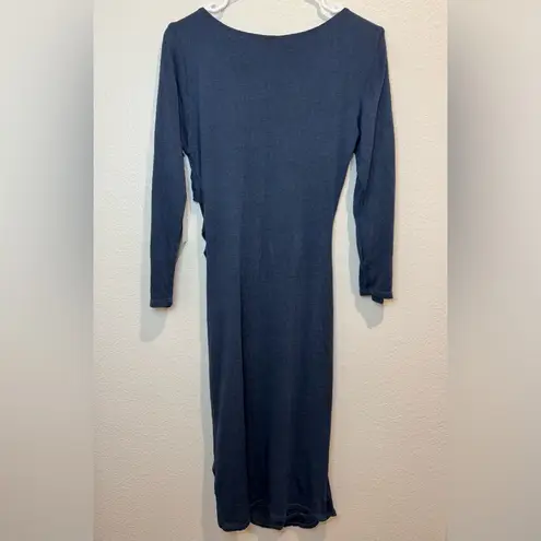 Velvet Tees Velvet Graham & Spencer NWT Navy Long Sleeve Ruched Sheath Dress Bodycon Size L - Image 7