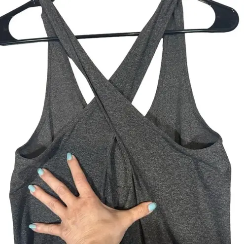 Market & Spruce Gray Sleeveless One Piece Athletic Jumper Women Sz S