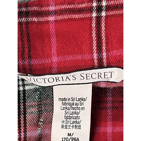 Victoria's Secret Victoria’s Secret‎ Pajama Shirt Women Medium Plaid Long Sleeve Button Up Lounge
