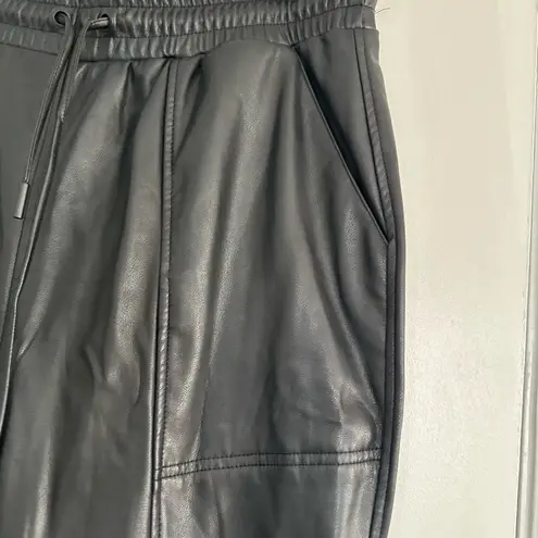 Calvin Klein Jeans Calvin Klein Sz: L Black Faux Leather Pants. Pull On. Flat Front. Patch pockets