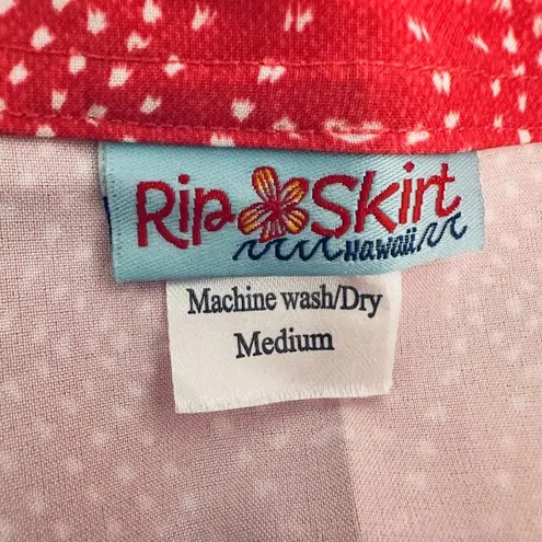 RipSkirt Wrap Skirt Hawaii Red White Adjustable Vacation Beachy Size Medium