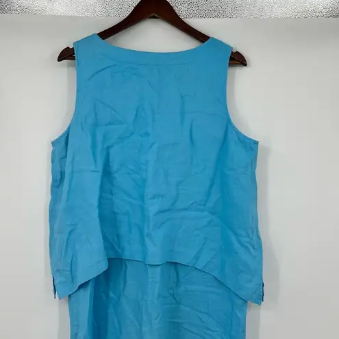 Habitat 100% Linen Dress Women’s Shift Sheath Cottagecore Beach Summer sz large