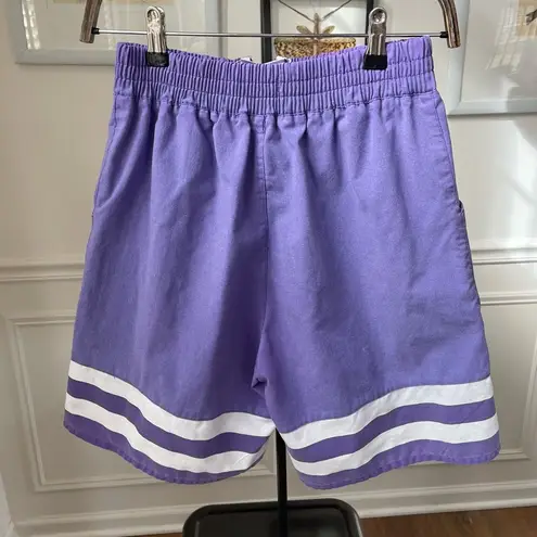 Vintage 80s 90s Victoria Purple Nautical High Waist Shorts S