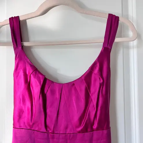 Maggy London Vintage Pink 100% Silk Sleeveless Cocktail Party Dress Size 6