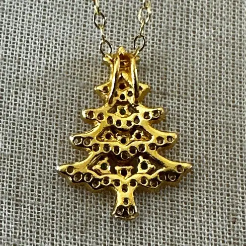 Giani Bernini 18K Gold Over Sterling Silver Christmas Tree Necklace
