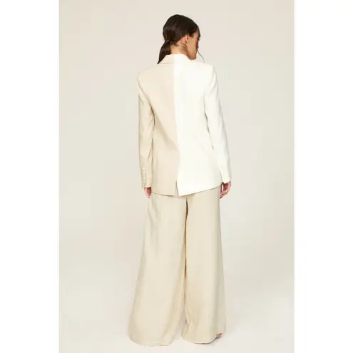 Veronica Beard Tan Two Toned Blazer Oversized Front Button Braeton Jacket 10