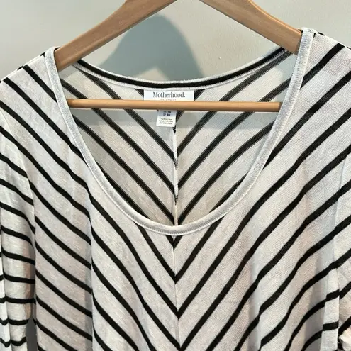 Motherhood Maternity XL Scoopneck Striped Tunic Sweater Top