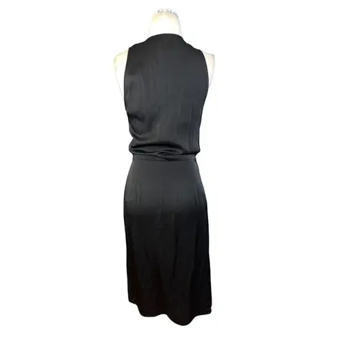 Givenchy Wrap Over U Lock Closure Midi Dress in Black 38 4 New Womens