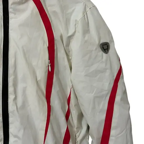 HYRA Ski Snowboard Winter Jacket Women's Medium Insulated Hand Cover White Coat