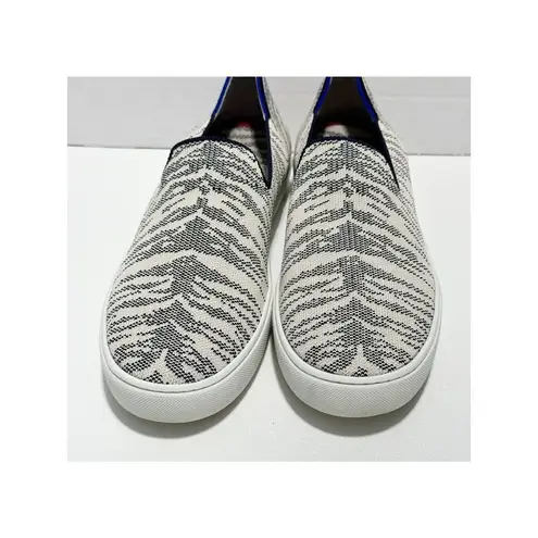 Rothy's Rothy’s Maritime Tiger Sneaker Stripe Slip On Retired Shoes White Gray 11.5