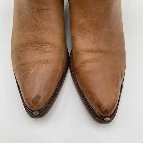 Circle S “Triger” Leather Boots Women’s Sz 7 Vintage Brown Slouchy Western