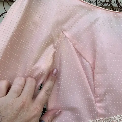 Vintage 60s Lorrie Deb pastel pink Swiss dot dress