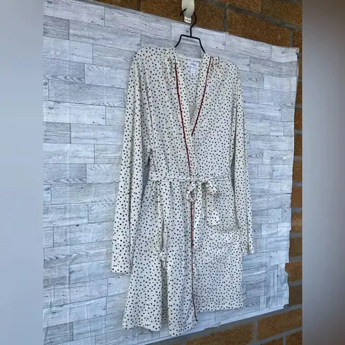 Cosabella Pima polkadot hooded robe size medium