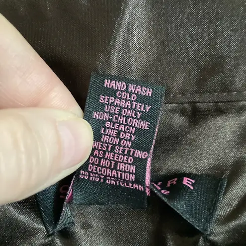 🌞Signature Robbie Bee Satin Brown Paisley Sequin Sleeveless Midi Dress Size 20W