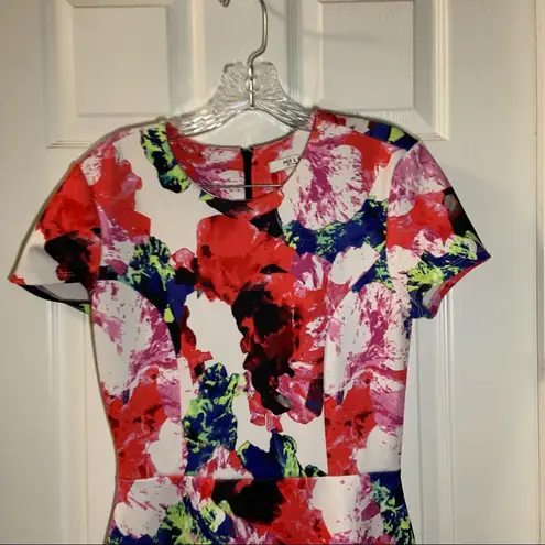 Milly by Design Nation Multicolor Scuba Knit Fit & Flare Dress size 6