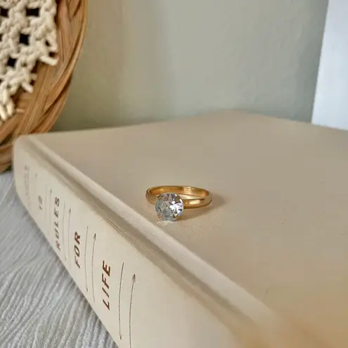 Copper Gold Solitaire Fashion Jewelry Ring “Eve” Neutral Minimal Stacking Simple Jewelry