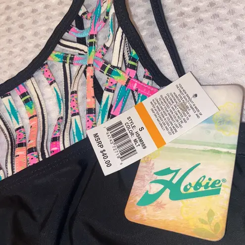 Hobie NWT!  Bright Neon Multicolor Bikini Top Swim