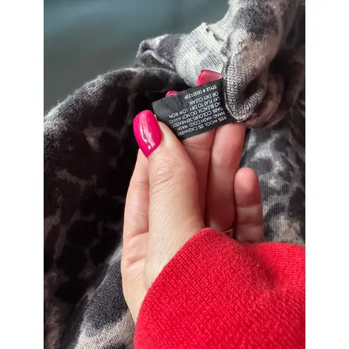 Club Monaco Wool Cashmere Cheetah Knee Length Sweater Dress