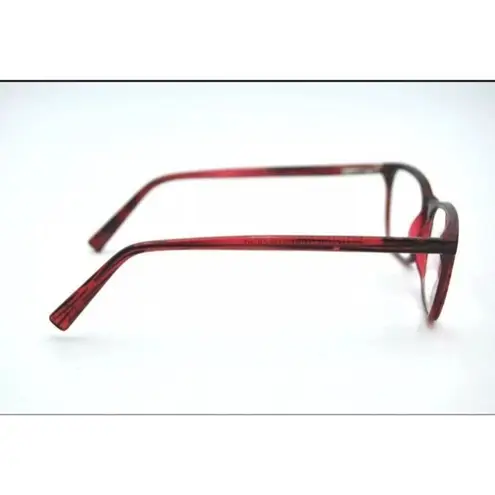 5TH & Madison " ELANA WIN " Transparent Red Striped Reading Glasses Frames Only