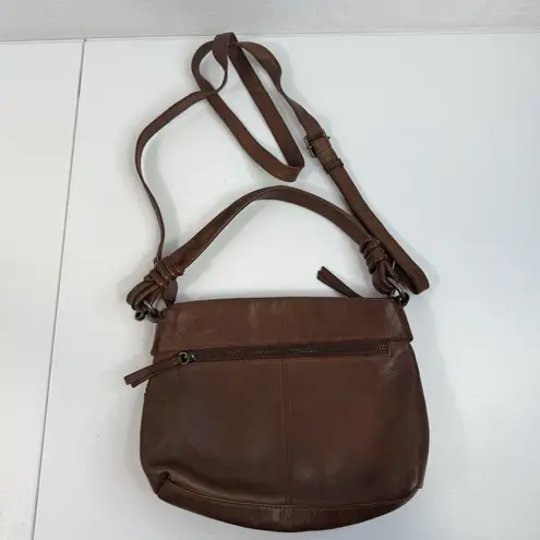 Crossbody Bag Brown Woven Leather Boho Slouchy Removable Adjustable Strap