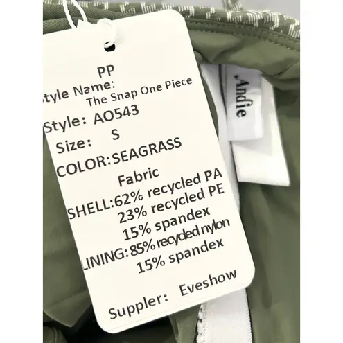 ANDIE Swim The Snap One Piece in Seagrass S NWT