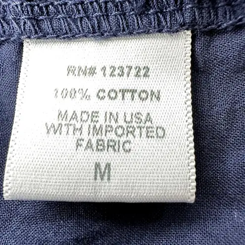 Xirena Draper Pants Lightweight Poplin Straight Leg Drawstring Pockets Navy M Blue Size M