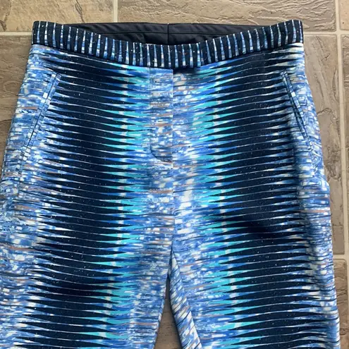 Peter Pilotto Abstract Print Blue Yellow Trousers Sz 4