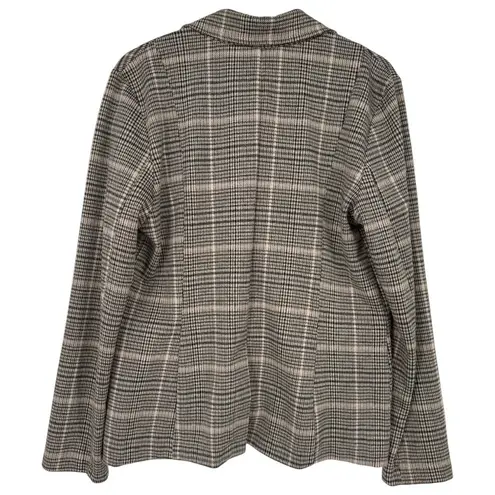 Maeve Anthropologie Collegiate Knit Plaid Blazer Jacket Sz Large Preppy Academia