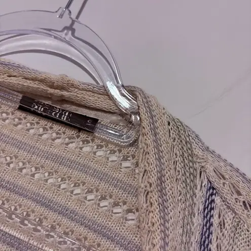 Nic+Zoe NIC + ZOE Linen COURTYARD DRAPEY KNIT CARDIGAN SWEATER IN MULT size 1X - Image 5