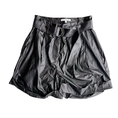 Elizabeth and James Women's Black Paperbag Shorts Size 14 High-Waisted size 32