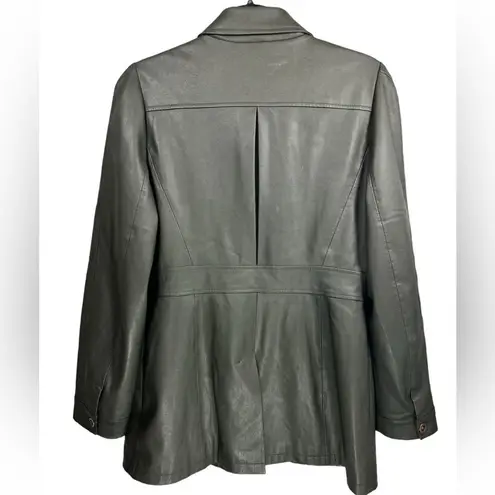 Maeve Anthropologie Kellie Faux Leather Trench Coat Size 8