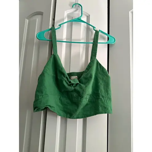 Universal Threads Universal Thread Green Sleeveless Tank Top Knot Front Smocked Blouse XL‎